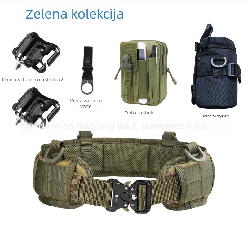 Pas za kameru SLR s zakrivljenim naramenicom – najlonska fanny pack za vanjsku fotografiju, ultra lagan, otporan na habanje, proširiv