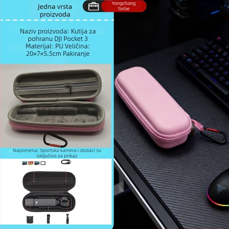 Torba za DJI Pocket 3 – prenosna, vodootporna i otporna na padove, šivana konstrukcija, mogućnost ispisa logotipa i prilagođavanja