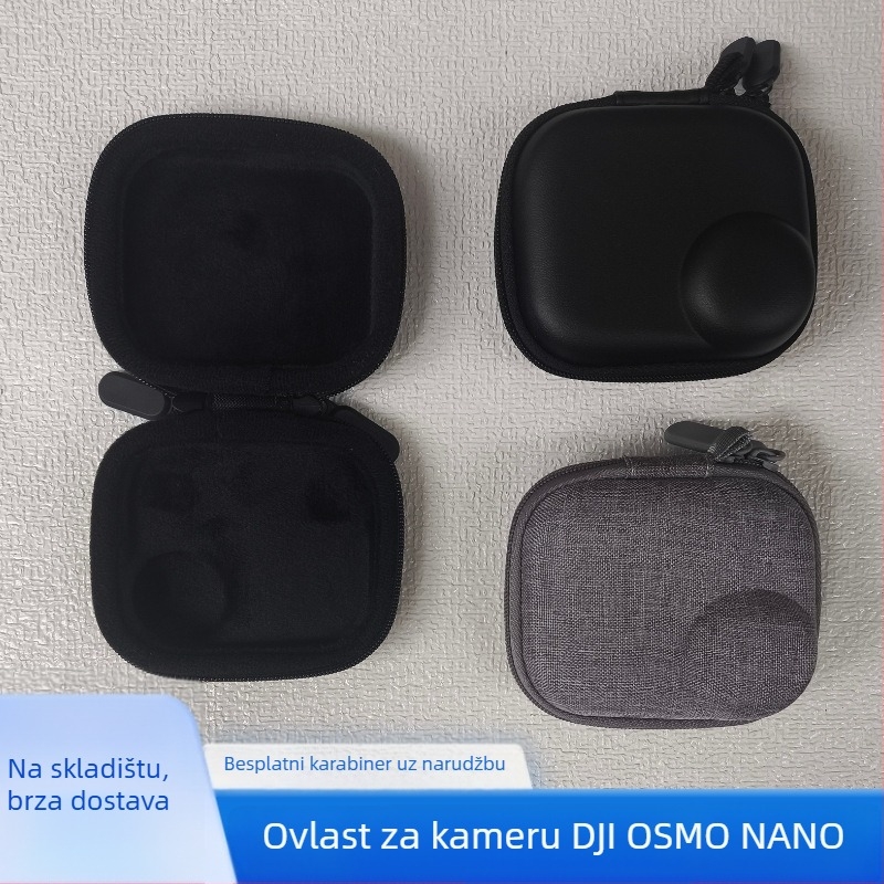 Torba za pohranu kamere kompatibilna s DJI Osmo Nano Thumb – konstrukcija toplinskog tlaka i šivanja; težina 35 g; otisak logotipa moguć; prilagodba dostupna; vodootporna ambalaža za kameru