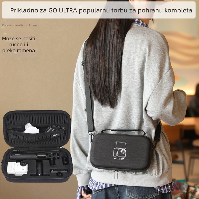 BKANO Torba za Kameru Insta360 GO Ultra — EVA torbica za pohranu s remenom, unisex, gradski minimalistički stil