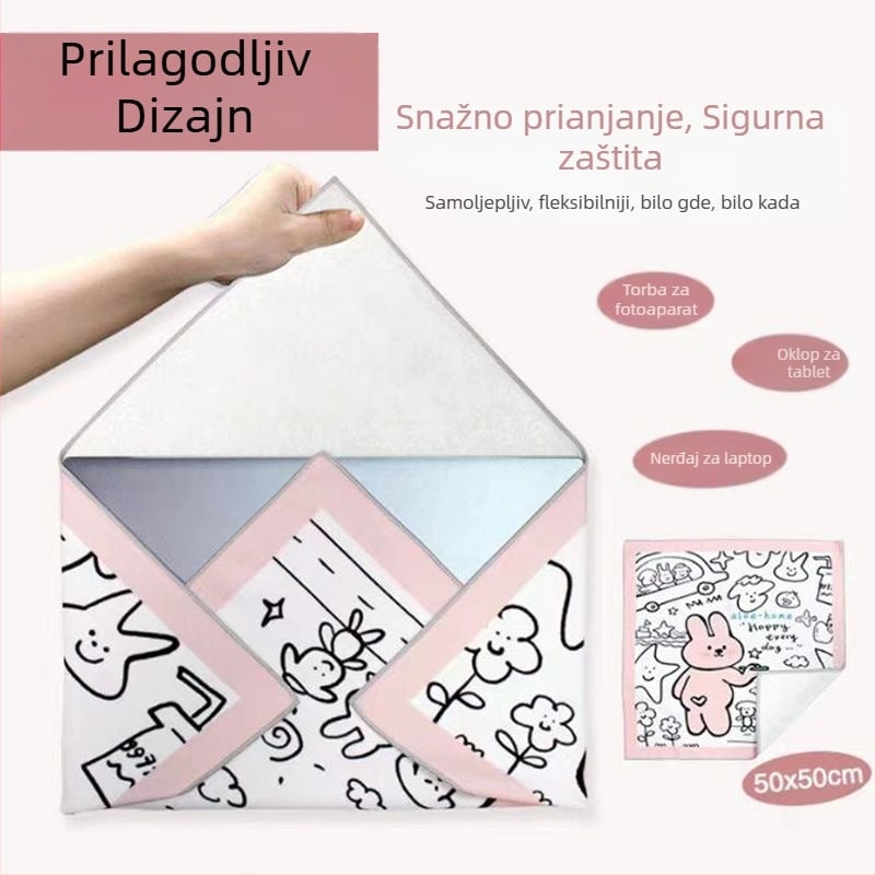 Torbica za šminku kvadratnog oblika, poliester, višestruka namjena, pogodna za putovanja