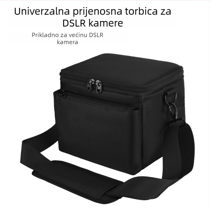 Torba za pohranu DSLR fotoaparata - prenosiva nylon torba s dvostrukim džepom, podjelom i crossbody remenom | Model 404-c002-050005
