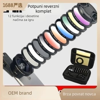 F-TZ52 Napredni set leća za mobitel: širokokutne i makro leće, CPL polarizator, gradientni filtri, filtri koje se mogu slagati