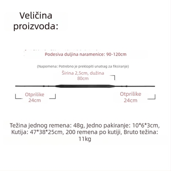 Remen za kameru TD6010, PU koža, podesiva duljina, 2 kopče, univerzalna kompatibilnost