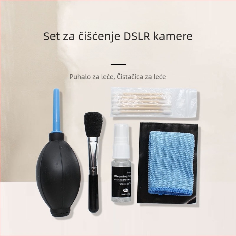 Set za čišćenje zračnim mlazom za DSLR fotoaparate i objektive – TPE + plastika, pogodno za DSLR, mobitele i računala, OEM obrada