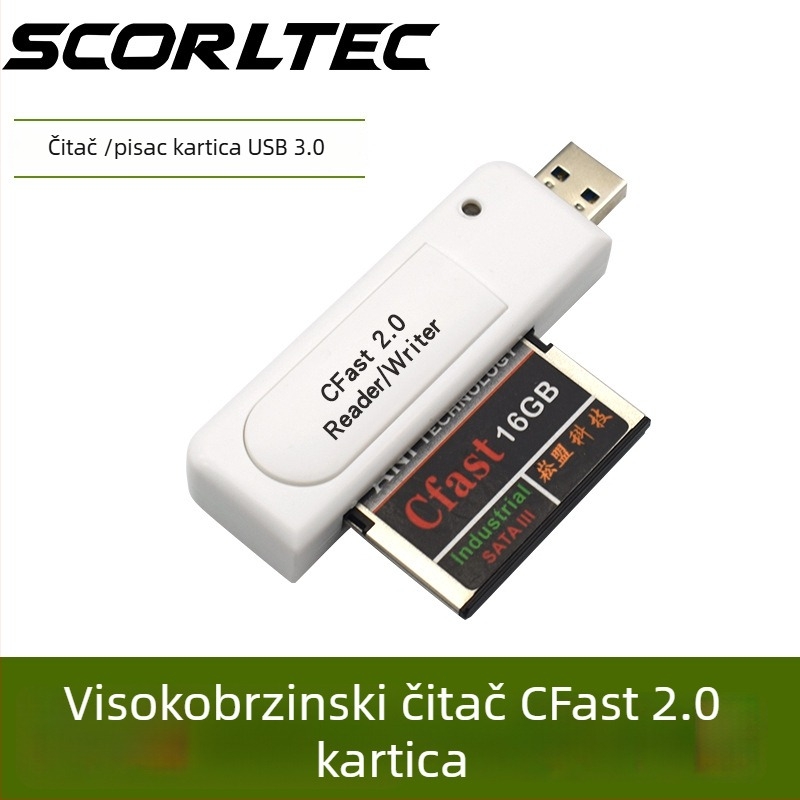 CFast 2.0 čitač kartica USB 3.0 visoke brzine, kompatibilan Canon C300 SLR i Nikon D4/D5/D6, D850