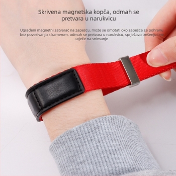 Kamera narukvica za zapešće s magnetskom brzim otpuštajućom kopčom, protiv pada, svila vrpca za bezzrkalo fotoaparate