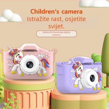 Dječja kamera X10S Unicorn s dvostrukom kamerom, HD fotografije i videa, 2.0'' LCD, TF kartica, ABS kućište