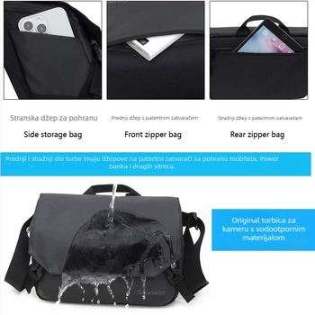 Torba za fotoaparat – ultralagana, vodootporna, otporna na udarce, unisex, preko ramena