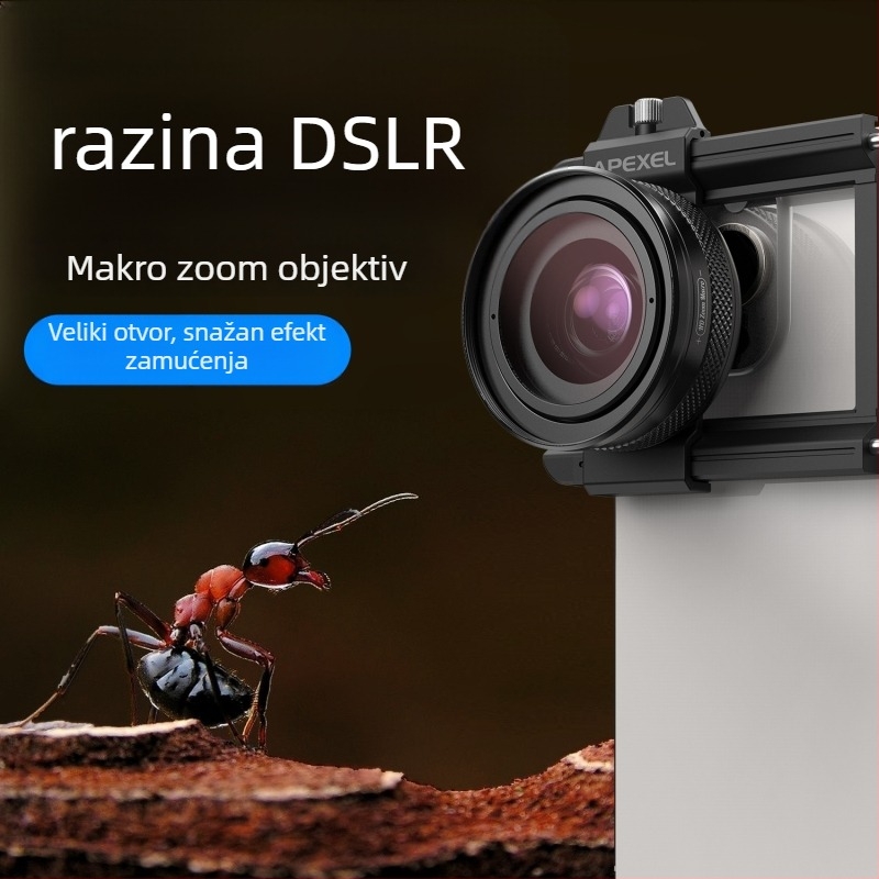 Apexel ZM100 mobilni telefon zoom objektiv – makro fotografija insekata, cvijeća i nakita, HD, DSLR razina
