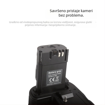RINGTEAM BG-R10 Baterijska ručka za Canon EOS R5/R6/R5C s vertikalnom kontrolom i produženim vijekom trajanja baterije