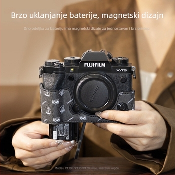 Cwatcun kožna torbica za SLR fotoaparat – super vlakno, ultra lagana, ergonomski stražnji panel, kompatibilno s XT5/XT30II