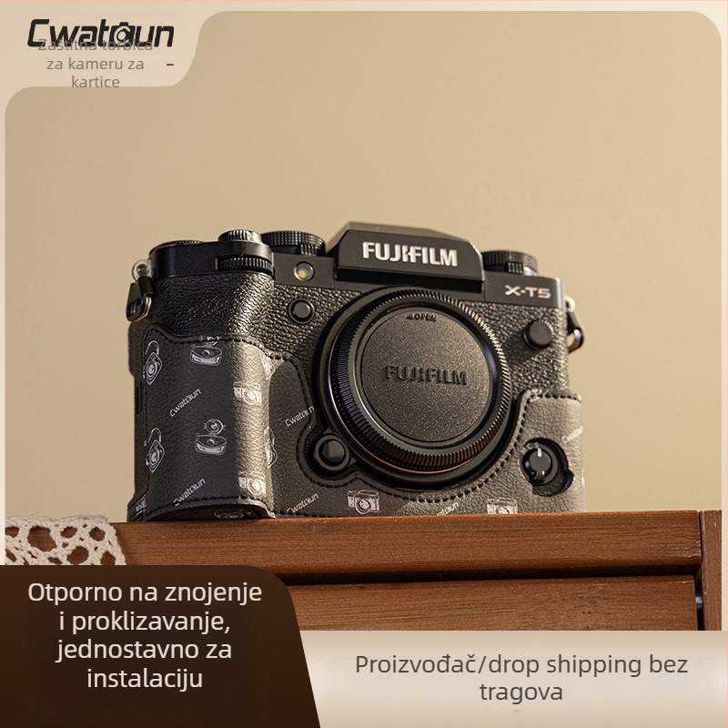 Cwatcun kožna torbica za SLR fotoaparat – super vlakno, ultra lagana, ergonomski stražnji panel, kompatibilno s XT5/XT30II