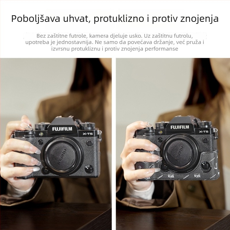 Cwatcun kožna torbica za SLR fotoaparat – super vlakno, ultra lagana, ergonomski stražnji panel, kompatibilno s XT5/XT30II