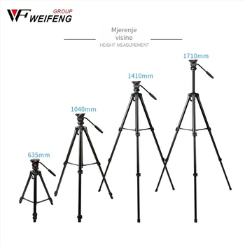 Weifeng WF-3308A stativ za DSLR s 3D PTZ glavom, aluminijska legura, 3-sekcijske noge, ploča za brzo oslobađanje, težina 2,16 kg