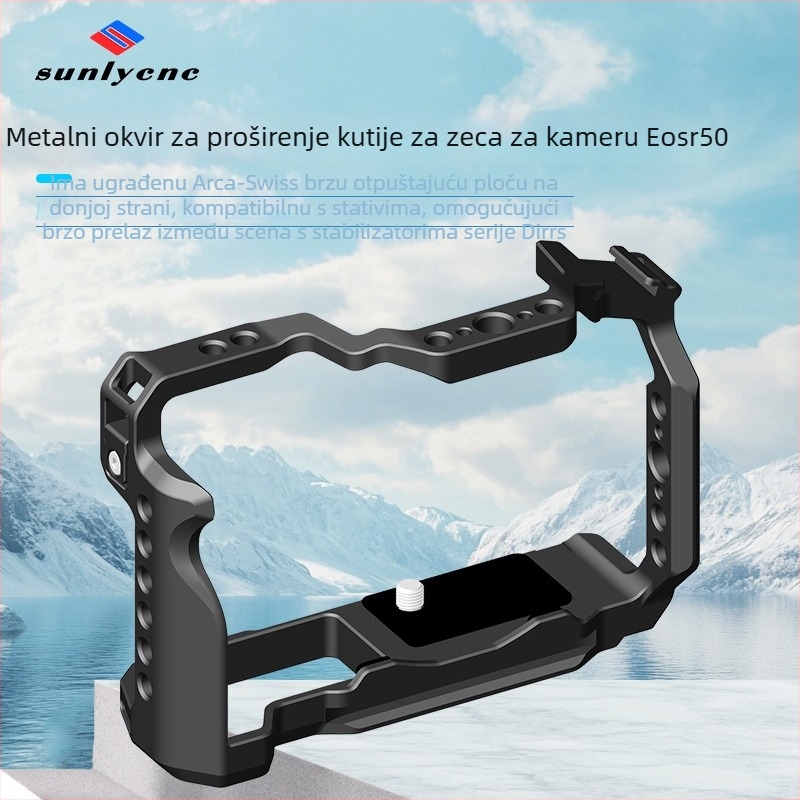 Kavez za kameru Canon EOS R50/R100, aluminijski okvir, kompatibilan s EOS R50/R100, nosivost 6–10 kg