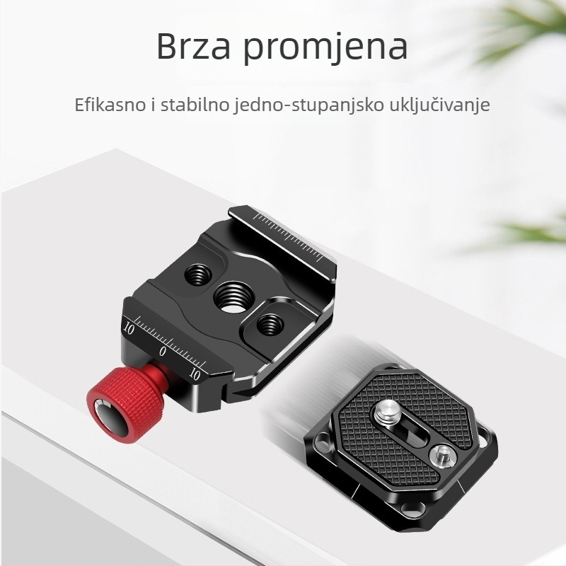 Set ploče za brzi otpuštanje za stativ DSLR — aluminijska legura, 0,07 kg, model 8152, opća uporaba, paknadino