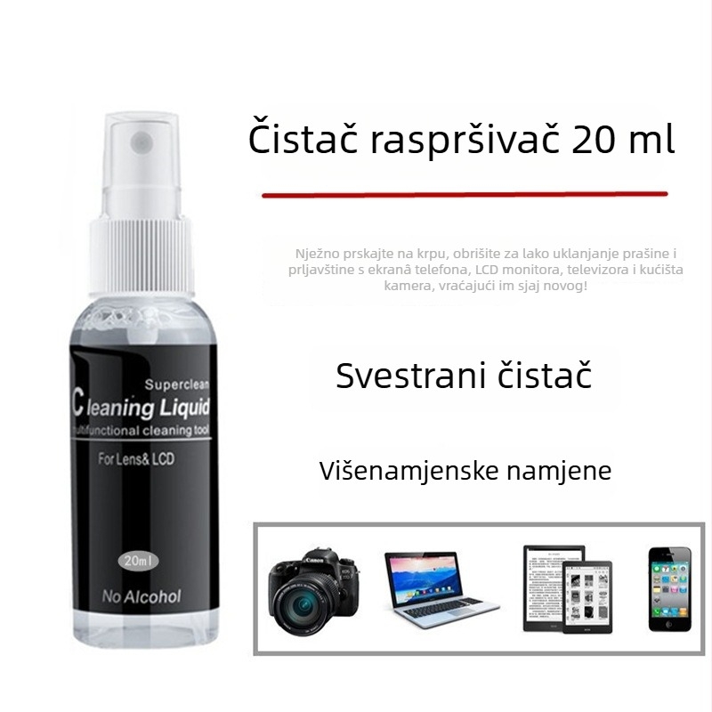 Set za čišćenje fotoaparata – za objektive, DSLR fotoaparate, računala i mobilne telefone; plastični materijal; OEM proizvodnja; pakiranje uključeno.