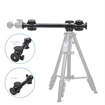 Junrun 369 Komplet glavnog dijela stativa za overhead fotografiju s pametnim telefonom i kamerom, 1/4-inch navoj, željezna konstrukcija, nosivost 2–5 kg