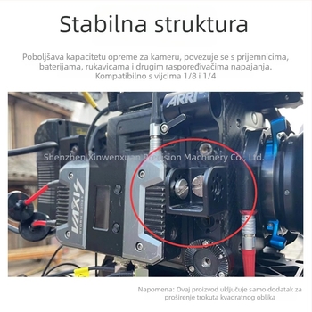 Držač kamere s 3/8-inčnim monitornim adapterom, aluminijska legura, model 8189, težina 36 g