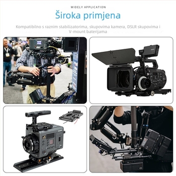 V-tip ploča za bateriju za Sony V-Mount, D-Tap izlaz, 14,8V napajanje za monitor i broadcast kameru