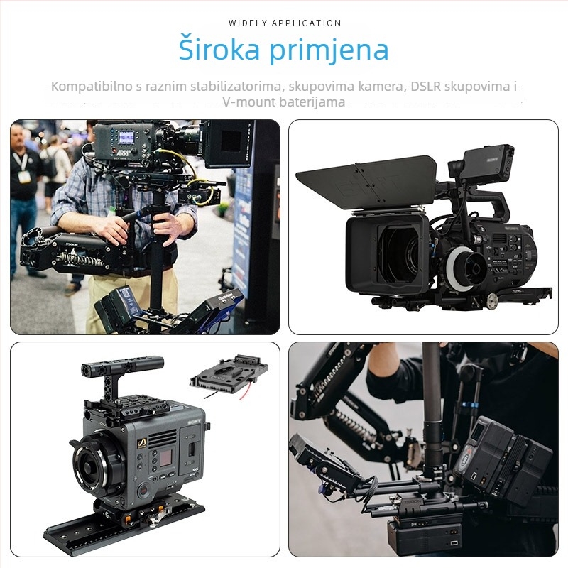 V-tip ploča za bateriju za Sony V-Mount, D-Tap izlaz, 14,8V napajanje za monitor i broadcast kameru