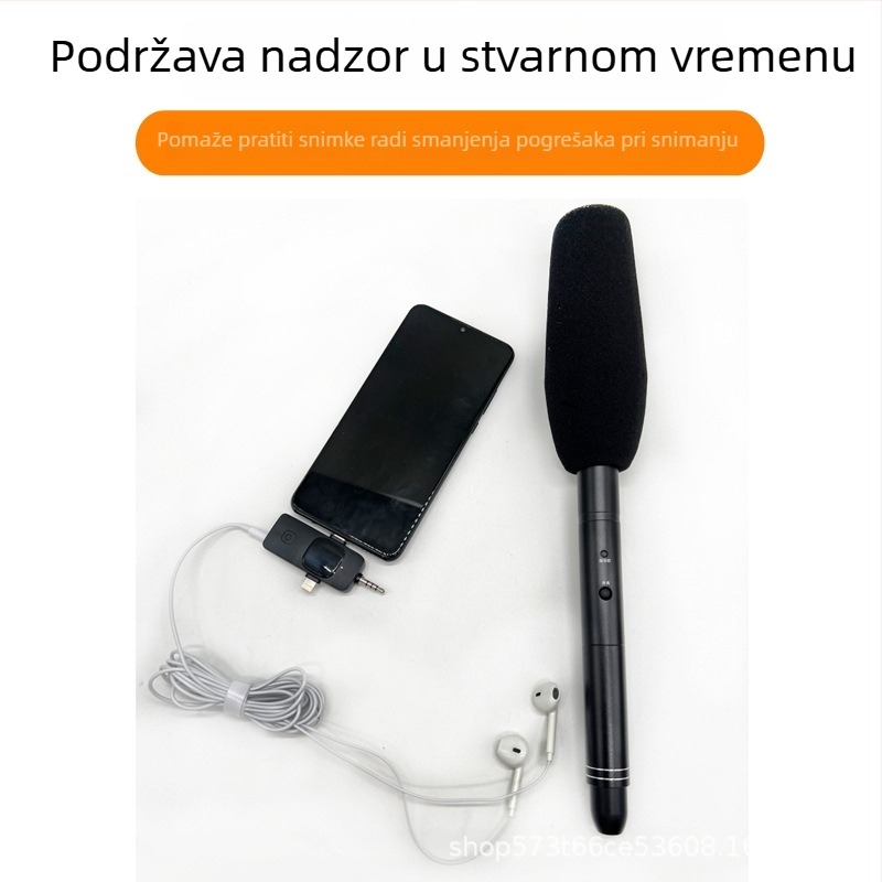 Profesionalni mikrofon za snimanje intervjua - kardioidni usmjerenje, žični, trajanje baterije 12 sati ili više, SNR ≥85 dB, Model C01