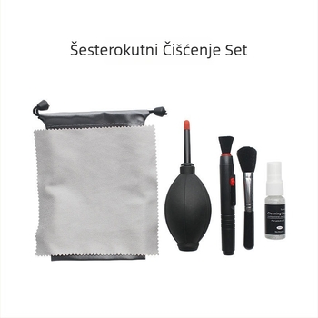 Set za čišćenje sa strujanjem zraka za fotoaparate, LCD zaslone i CCD – prijenosni vodootporni digitalni set za čišćenje (materijal: TPR plastika; OEM obrada)