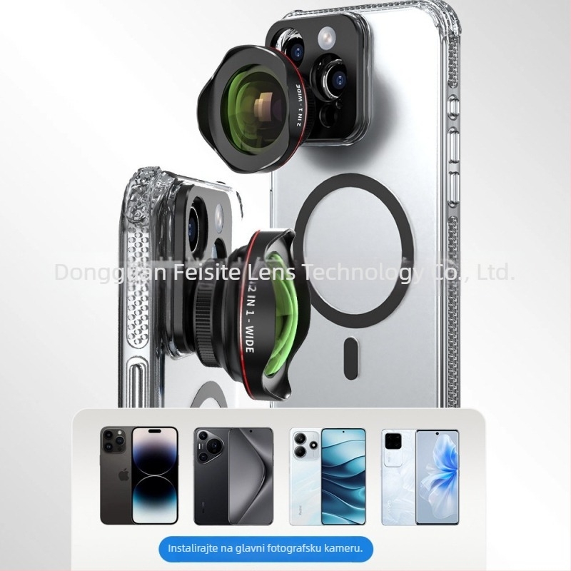 4K DSLR‑razred širokokutni objektiv, 110° bez izobličenja, vanjski širokokutni objektiv za pametne telefone, kompatibilan s 95% pametnih telefona