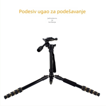Enze 666S petsegmentni stativ od aluminijske legure s 3D PTZ amortizacijskom glavom i pločom za brzo otpuštanje, nosivost 2-5 kg