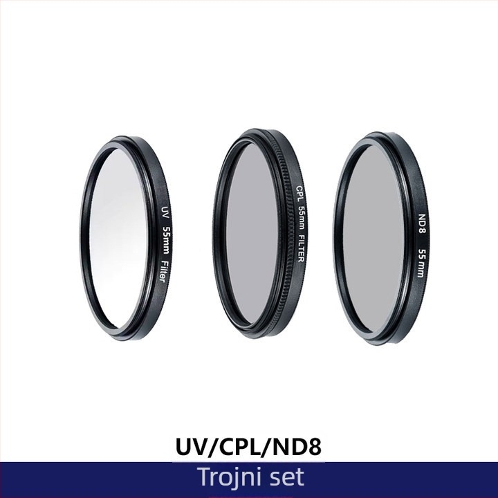 Set filtara za SLR fotoaparat – 4-u-1 CPL ND8 UV filtri, s višestrukim premazom