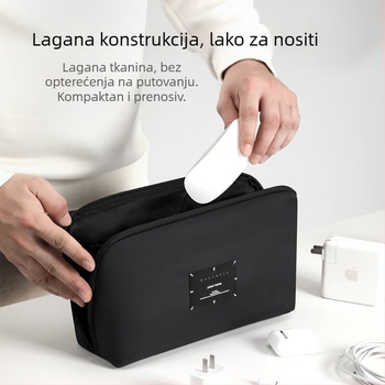 Torba za pohranu kablova i digitalnih dodataka, poliesterska, vodootporna, za svakodnevnu upotrebu, pogodna za kozmetiku, knjige i higijenske potrepštine