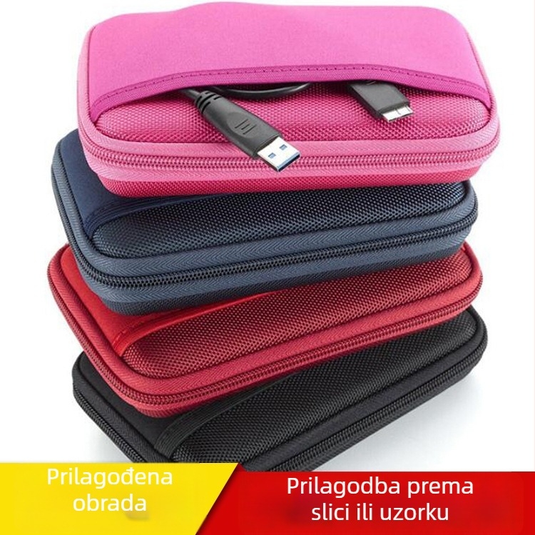 Torba za elektroniku više namjena: vanjski tvrdi disk, punjač, USB flash disk, kabeli i power bank