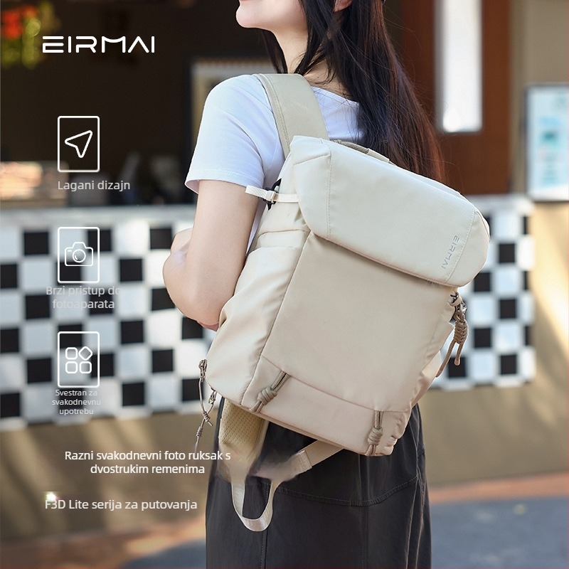 Torba za kameru 10L, lagana za putovanja, vodootporna tkanina s ugrađenim kapom za kišu; može smjestiti 1 kamera, 2 zrcala, 1 akcijska kamera, 1 bljeskalica; poliester