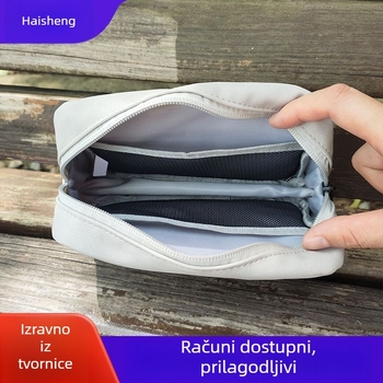 Kozmetička torbica u stilu ručne torbe, od najlona i mreže, model 000086, svestrana za putovanja, pogodna za pohranu kozmetike