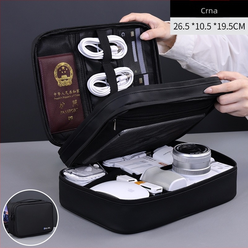 Kockasta digitalna torba, membranski materijal, višenamjenski putni organizator za kabeli, slušalice, USB diskove, miš, vanjski tvrdi disk i power bank