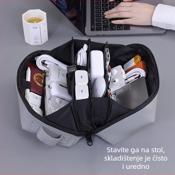 Prijenosna torbica za pohranu podatkovnog kabla, velika kapaciteta, vodootporna, izdržljiva, višenamjenska, model 5016
