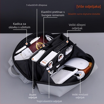 Prijenosna torbica za pohranu podatkovnog kabla, velika kapaciteta, vodootporna, izdržljiva, višenamjenska, model 5016