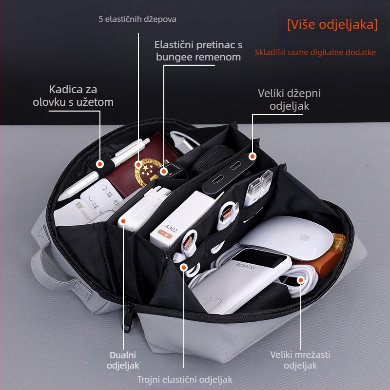 Prijenosna torbica za pohranu podatkovnog kabla, velika kapaciteta, vodootporna, izdržljiva, višenamjenska, model 5016