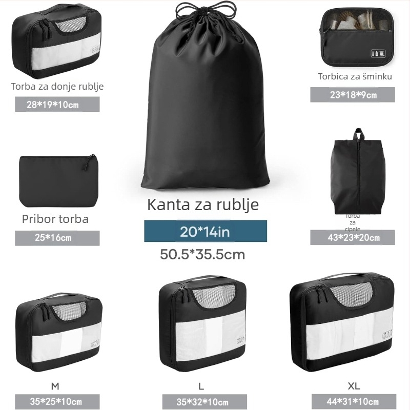 YA-1241 Putni organizator torba, kubni oblik, Oxford platno, višenamjensko skladištenje za odjeću i kozmetiku