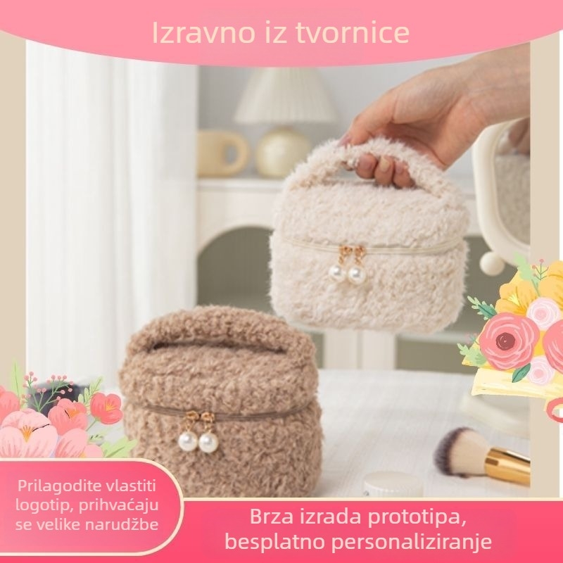 Torba za kameru od pliš materijala, veliki kapacitet, zaštita od udara, kubni oblik, kompatibilna s Fuji Instax kamerama, višenamjensko putno skladištenje.