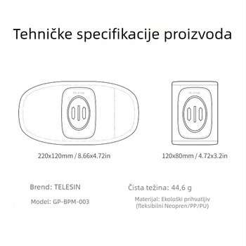 Klip za ruksak za sportsku kameru GP-BPM-003, TPU, univerzalno, kompatibilno s GoPro, DJI, Insta360 i pametnim telefonima