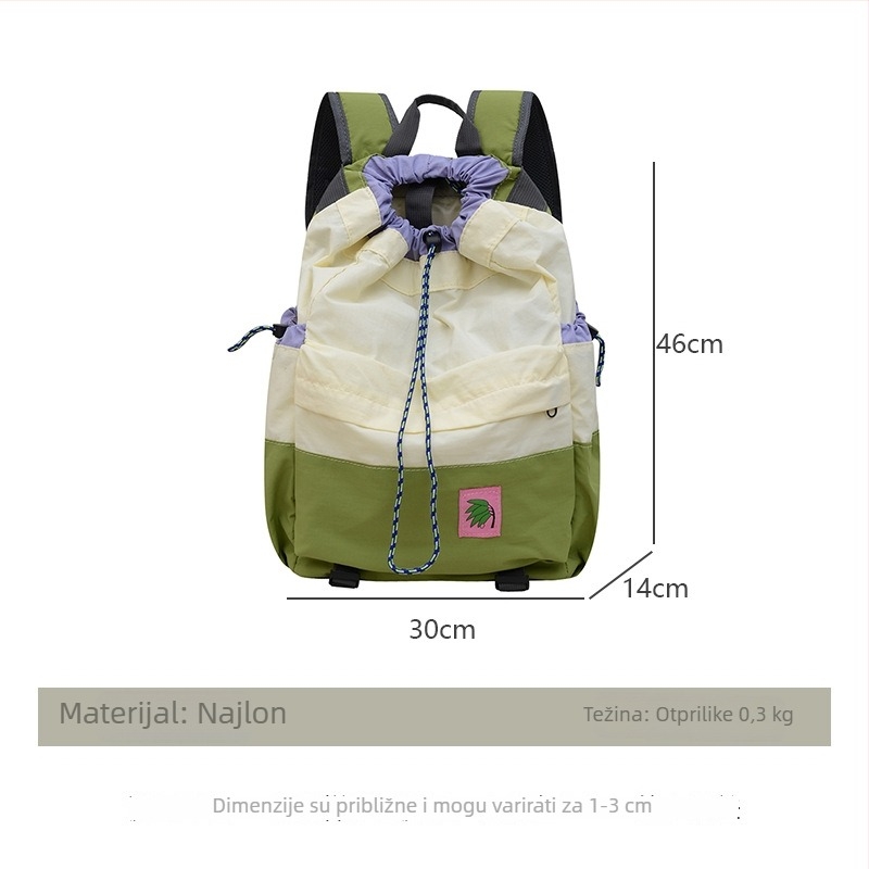Unisex najlonski školski ruksak, kapacitet 20–35 L, naramenice s zračnim jastukom, prozračna podstava od poliestera