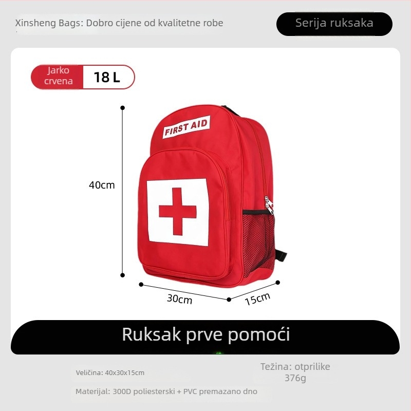 Hitni ruksak za vanjsku upotrebu (20-35L; poliester; prozračan; vodootporan; remen s zračnim jastukom)