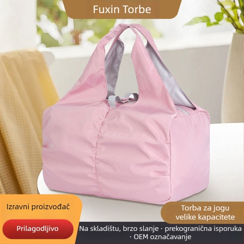 Torba za jogu za putovanje s velikim kapacitetom i odjeljkom za suho/mokro — kompozitni materijal memorijske tkanine, podstava 210D poliester; unisex; gradski minimalistički stil; pogodna za vanjske sportove