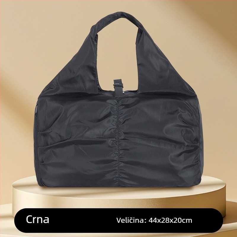 Torba za jogu za putovanje s velikim kapacitetom i odjeljkom za suho/mokro — kompozitni materijal memorijske tkanine, podstava 210D poliester; unisex; gradski minimalistički stil; pogodna za vanjske sportove