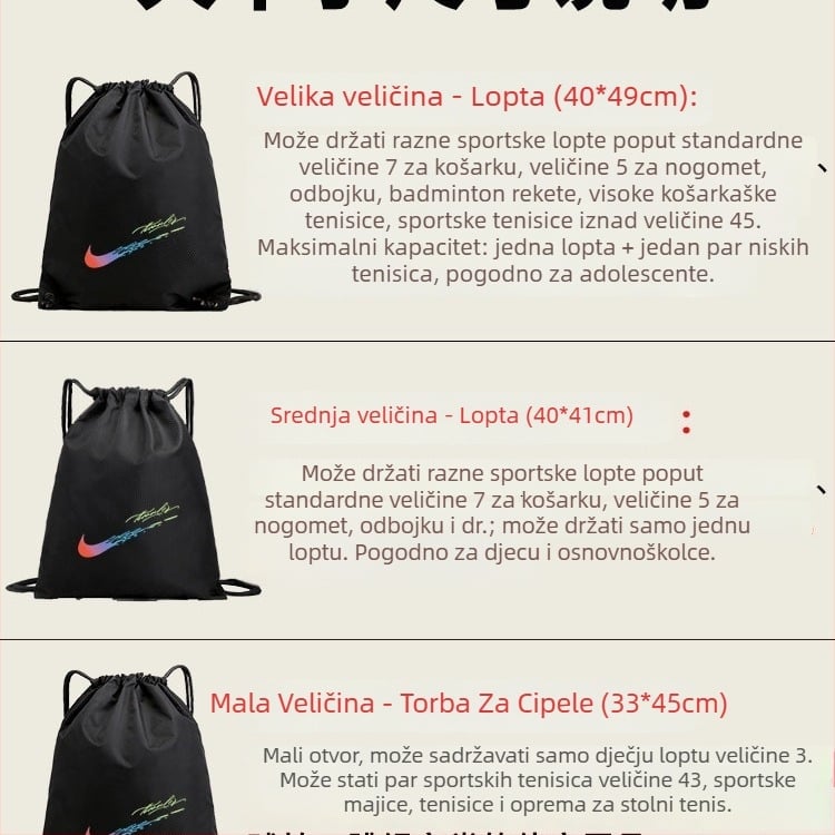 Torba za košarku s pretincem za cipele (materijal: svila s cvjetnim uzorkom; šifra proizvoda: F9895 t85758 s9h; marka: Drugo; namjena: košarka)