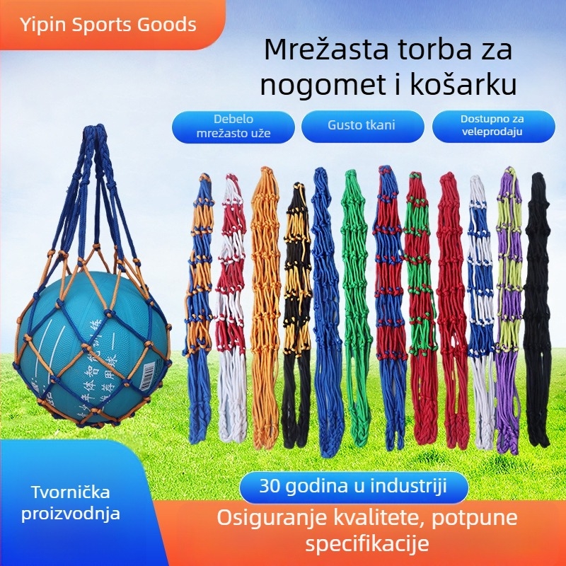 Visokokapacitetna višefunkcionalna mrežasta torba za pohranu lopti za košarku, nogomet i odbojku
