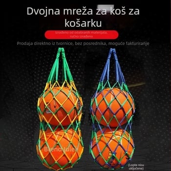 Debljena košarkaška mreža torba za pohranu lopti i trening - Materijal: Silk Flower