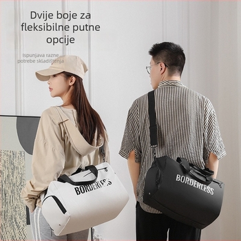 Fitness torba s odjeljkom za suho/mokro, pretin za cipele, prozračna, vodootporna, ultralaka (20–35 L; PU materijal)